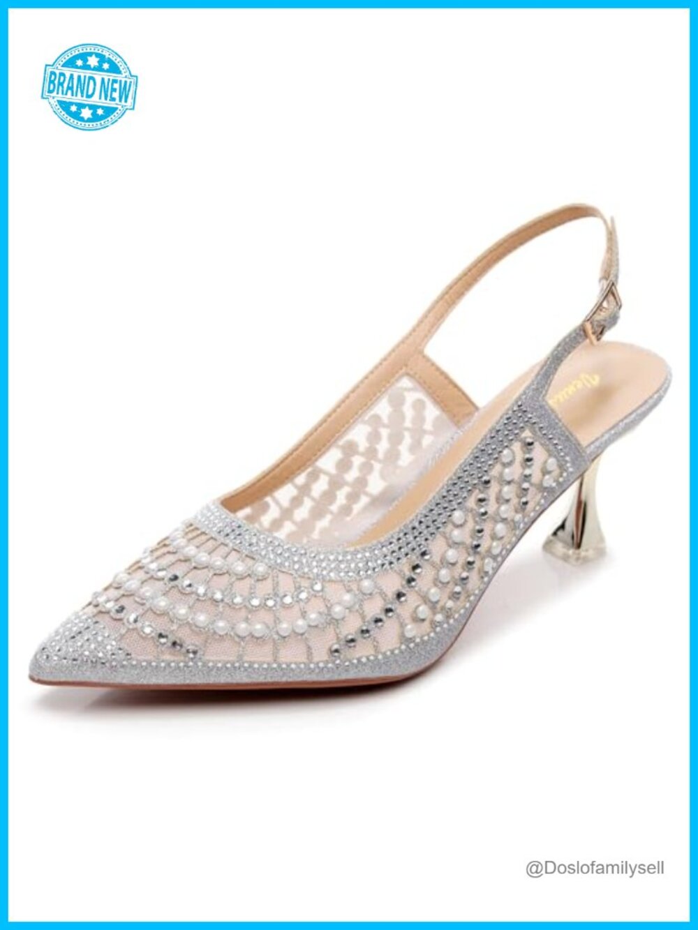 Slingback Pump Kitten Heel Pointed Toe PU Dress Shoe